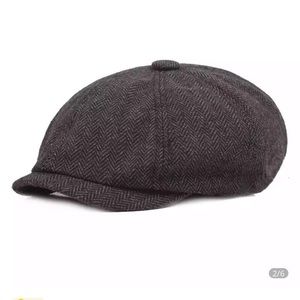 Herringbone Newsboy cap 50-60 cm has elastic